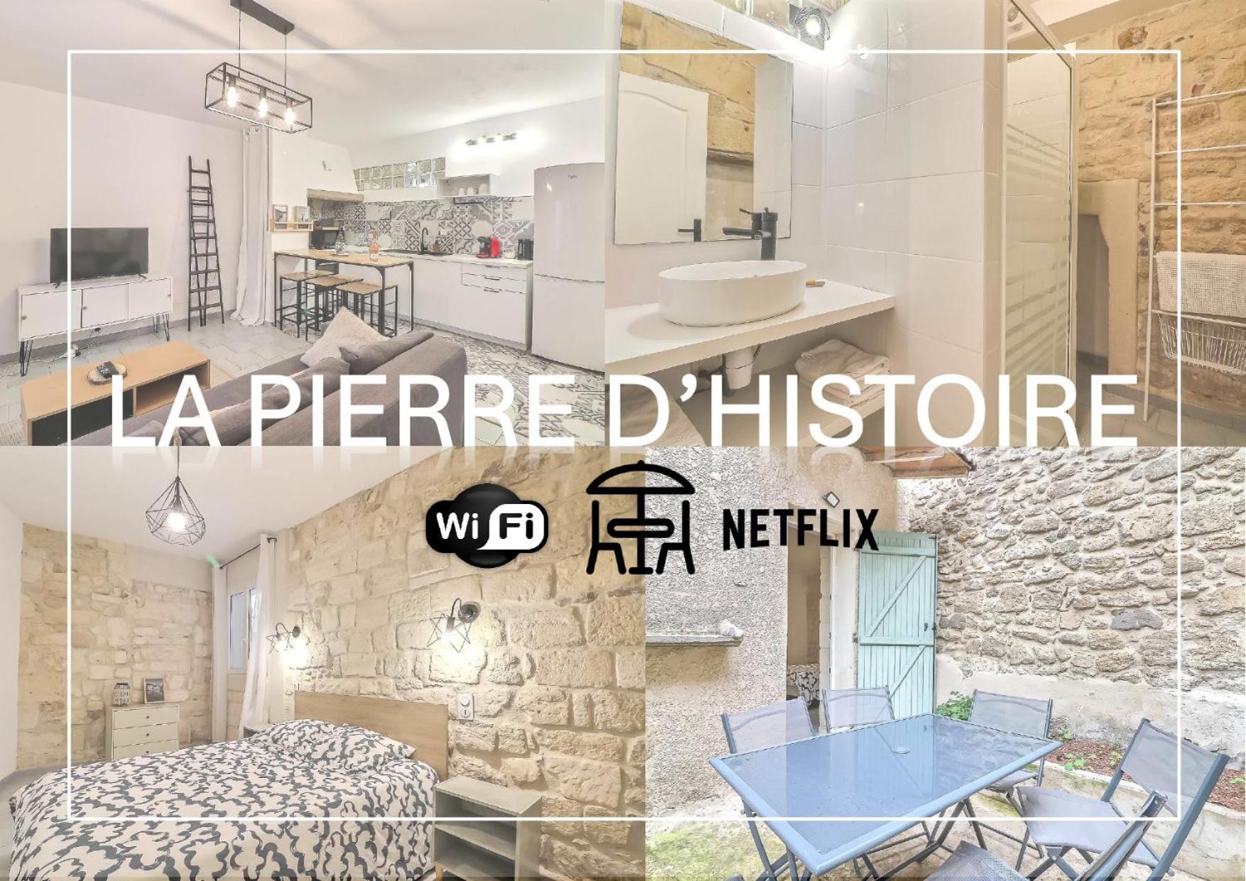 Hyper Centre Terrasse Wifi La Pierre D'Histoire Apartman Beaucaire  Kültér fotó